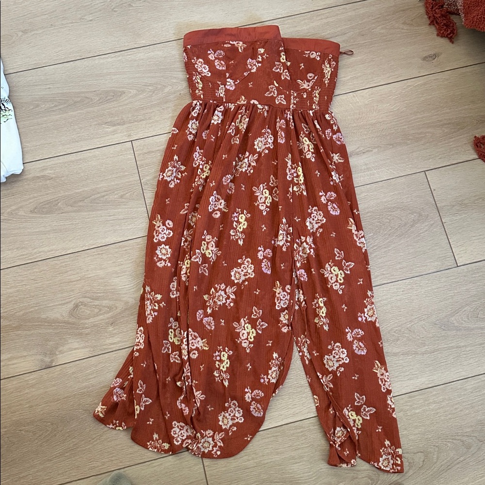 Free People strapless floral dress/tunic top